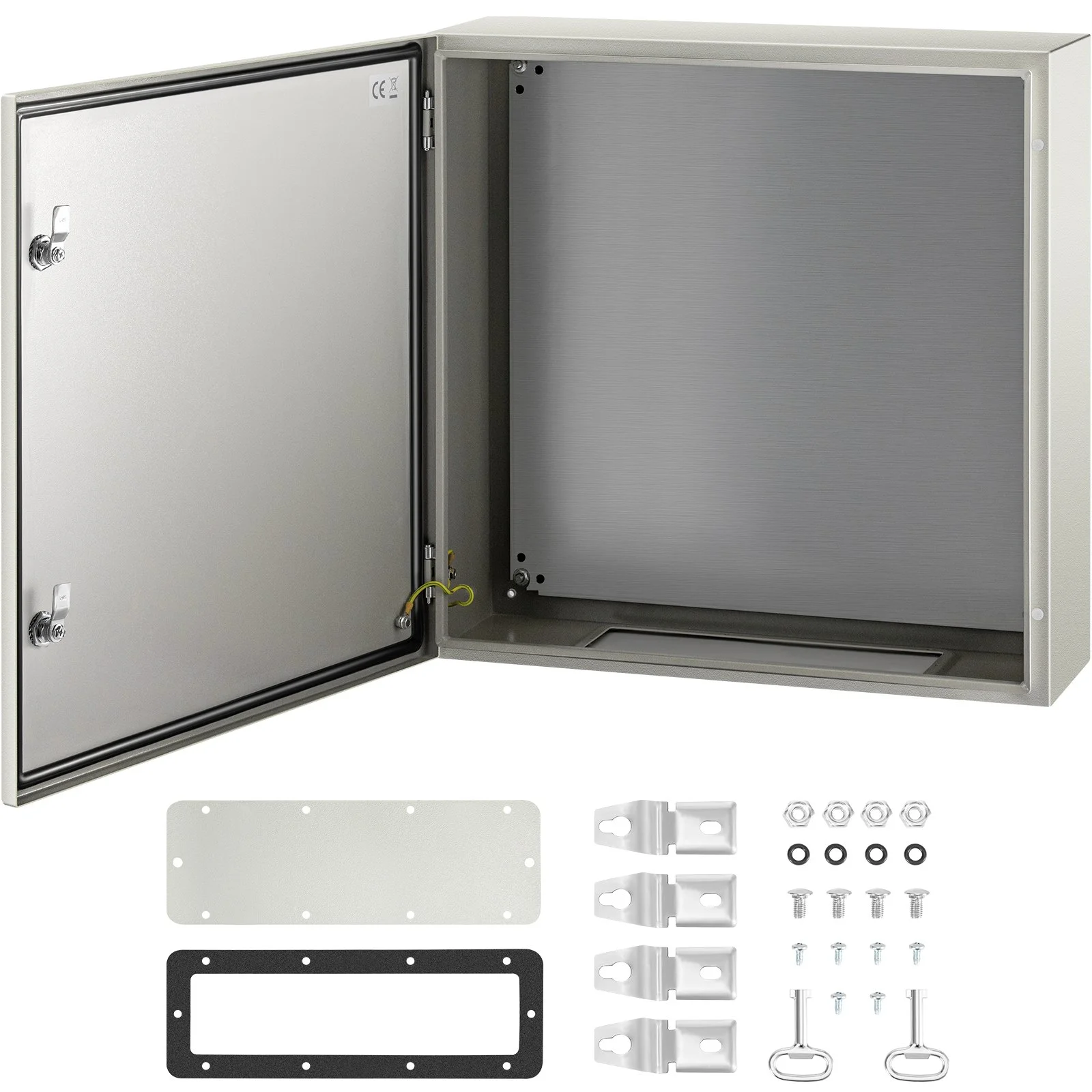 NEMA Steel Case, 24x24x8'' NEMA 4X Metal Electric Enclosure, IP66 Water & Dust Resistant, Suitable for Both Outdoor & Indoor Use, Includes Mounting Plate