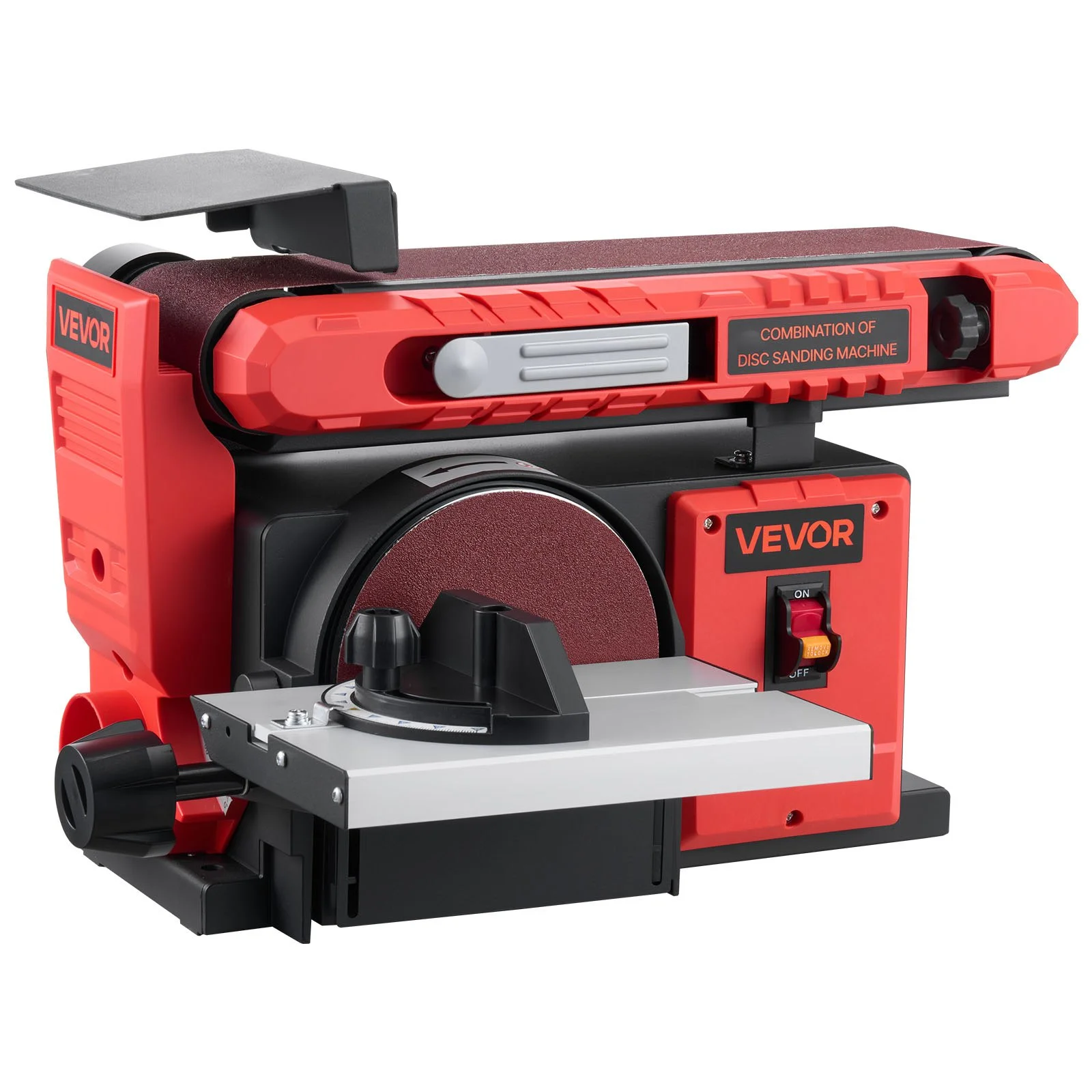 6" Disc Sander & 4" x 36" Belt Sander, 400W Professional Belt Disc Sanders Combo with 0 - 45° Adjustable Worktable & Dust Collection Port for Woodworking, Knife Sharpening, DIY Crafting