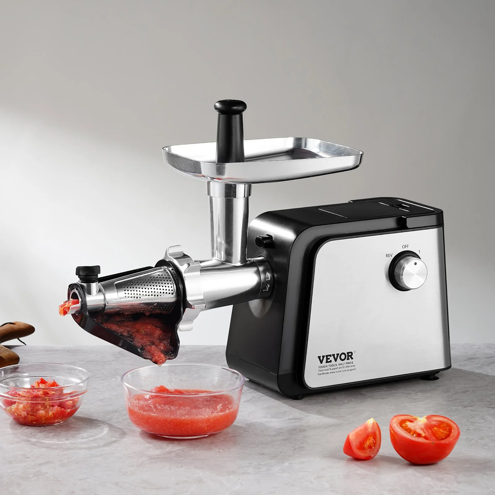 Electric Tomato Strainer, 500W Tomato Sauce Maker Machine, 4.9 LBS/Min Food Strainer and Sauce Maker, Pure Copper Motor Food Mill with Reverse Function for Tomato Strawberry Blueberry Sauce - Image 8