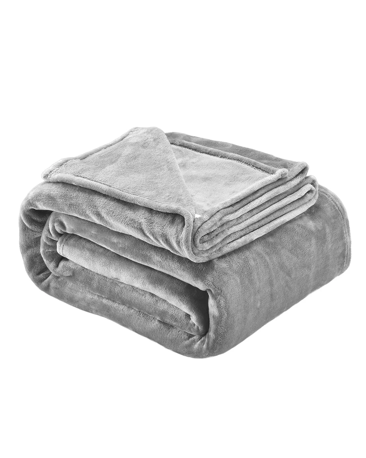 Queen Size Blanket, 90 x 90 inches, Lightweight and Fuzzy Throw Blanket for Bed, Cozy Grey Queen Blanket for All Season, Warm Plush Machine Washable Bedding, Grey