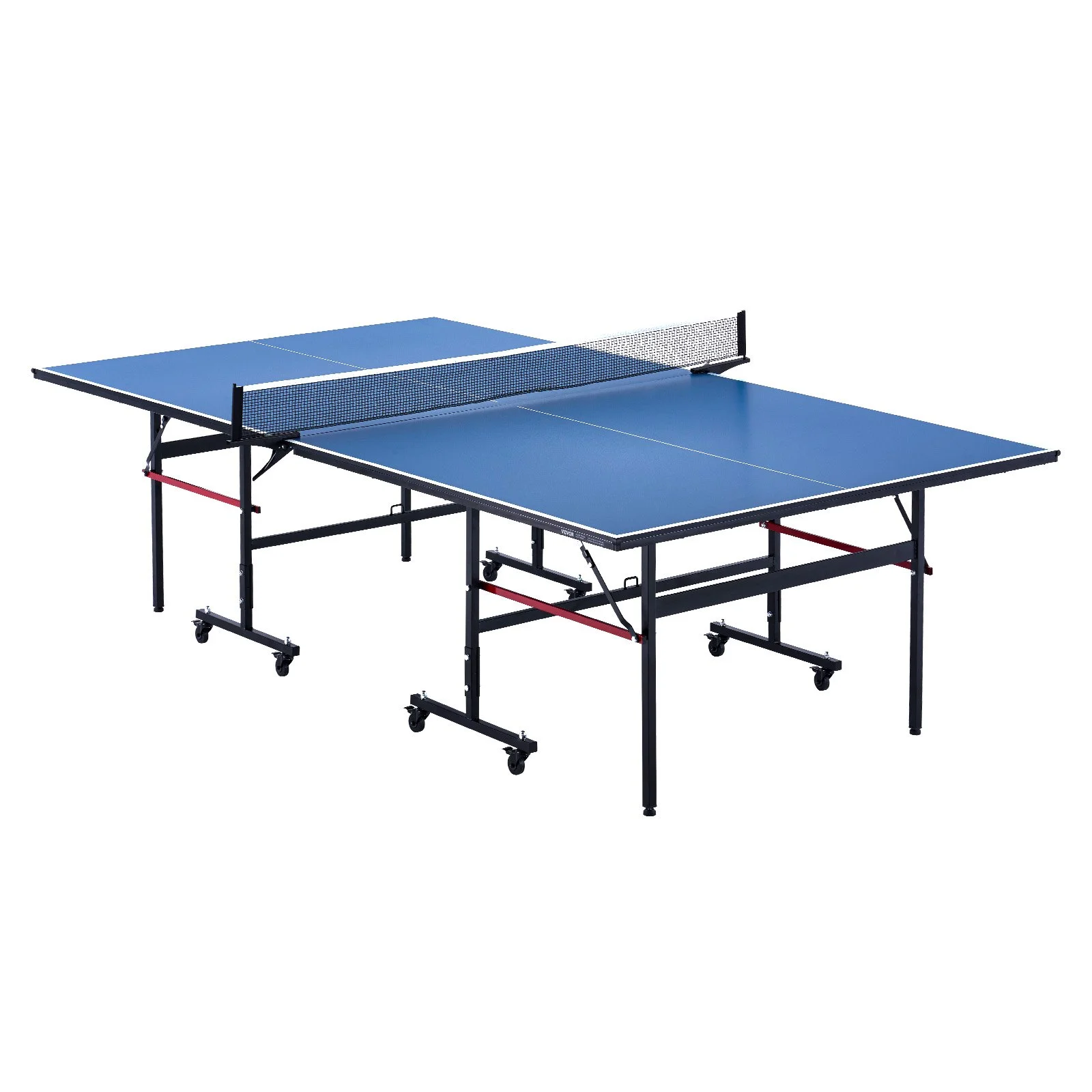 Ping Pong Table, Professional Table Tennis Game, Indoor MDF Portable Table Tennis Table, Foldable Ping Pong Table with Quick Clamp Net and Lockable Wheel, 10 Minute Easy Assembly, 12mm Tabletops