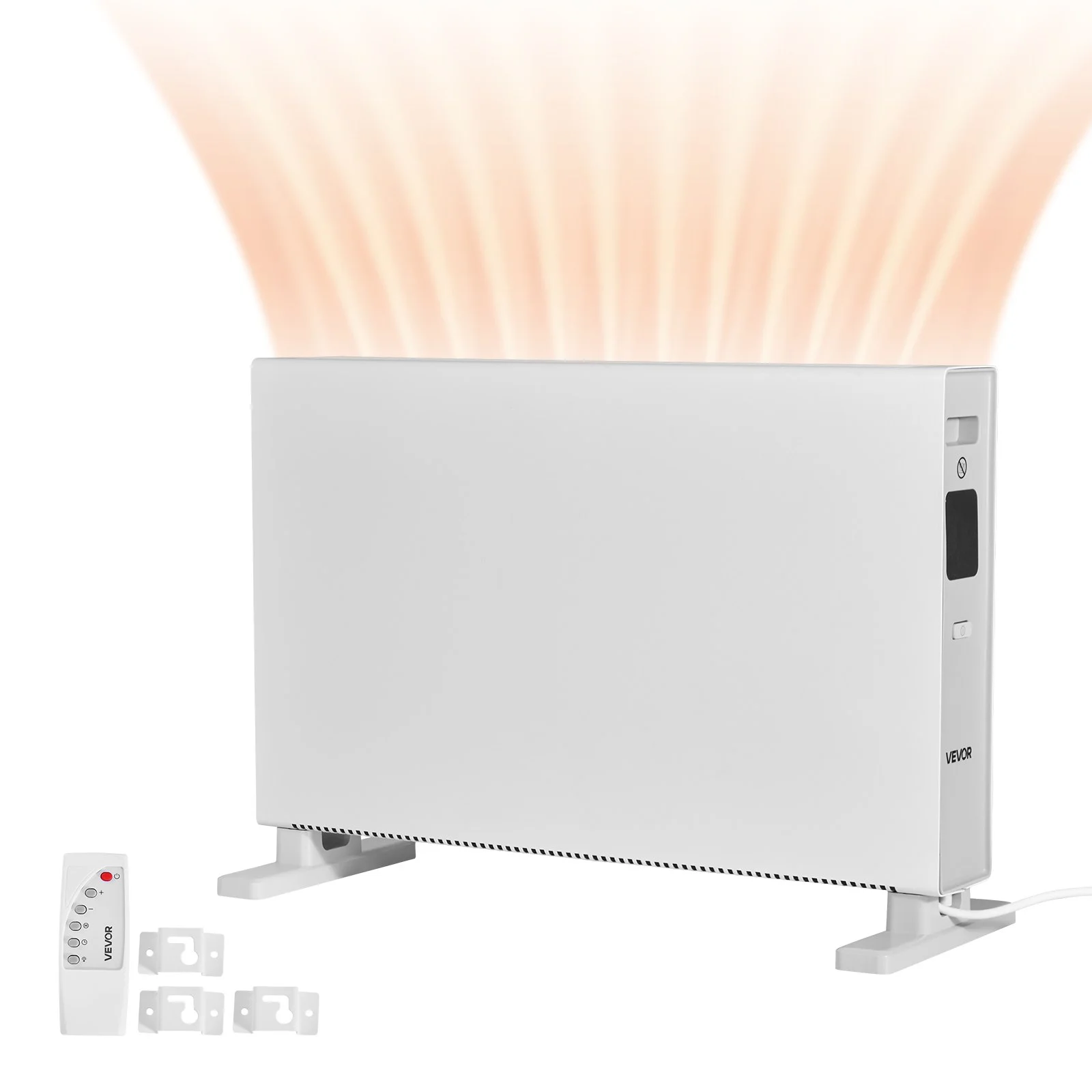Convection Panel Heater, 1500W Electric Panel Space Heater with Remote & Touch Control, 3 Modes, 24H Timer, Stand or Wall Mount Design with Anti-Tipping & Overheat Protection for Home and Office