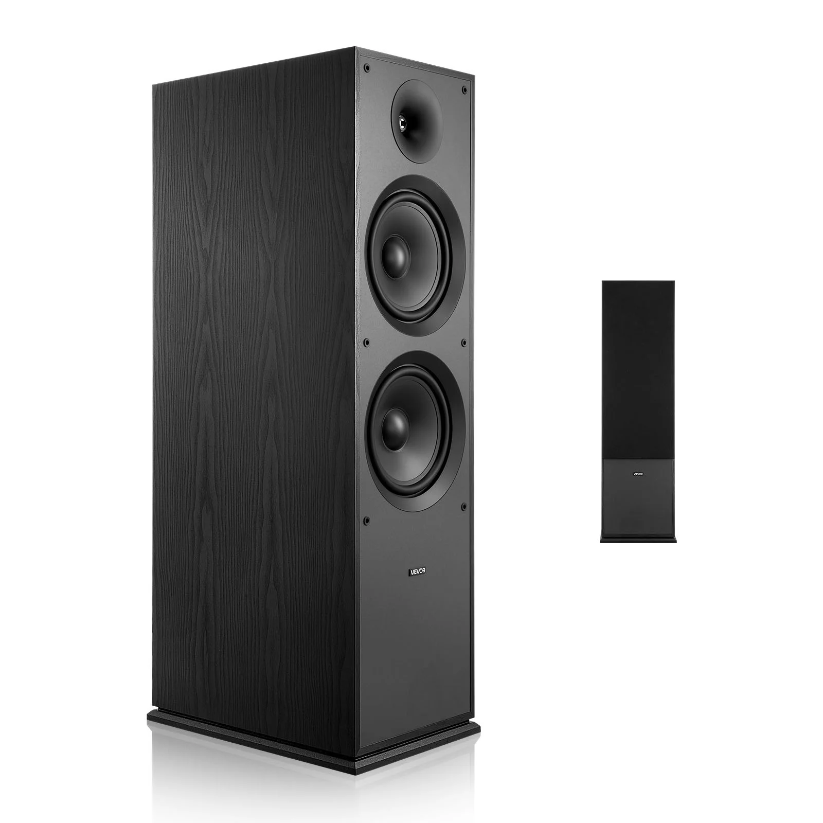 Floorstanding Speaker, 2-Way, Floor-Standing Tower Speaker with 1-Inch Tweeter, Dual 8-Inch Woofers, 600W Peak Power, 50Hz–20kHz Frequency Response, Durable MDF Enclosure, for Home Audio, Single