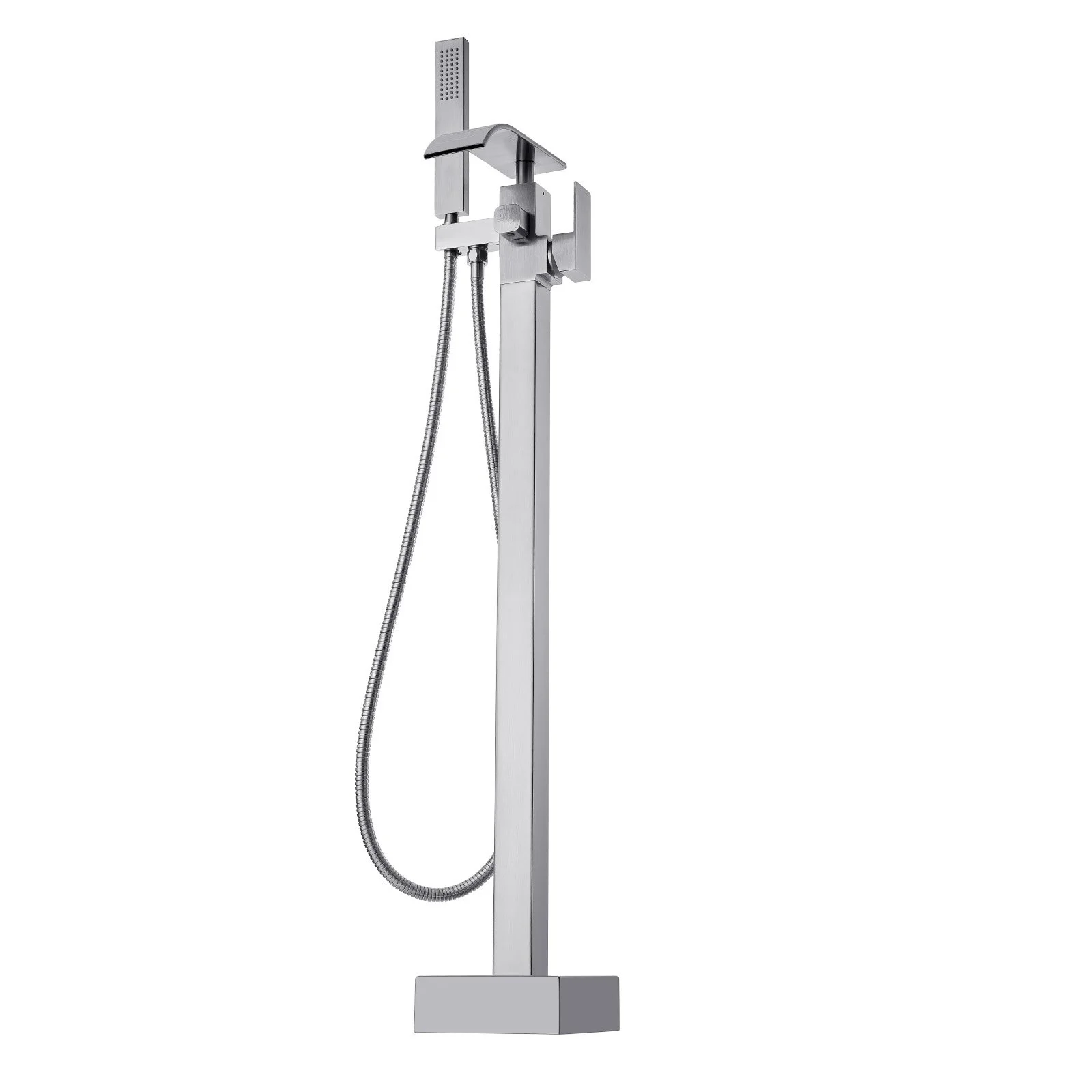 Freestanding Bathtub Faucet, Floor Mount, Freestanding Tub Filler, Shower Mixer Taps, Two Water Modes, 360° Swivel Spout, for Bathing & Showering Pet Bathing Cleaning Drains Toilet Flushing - Image 5