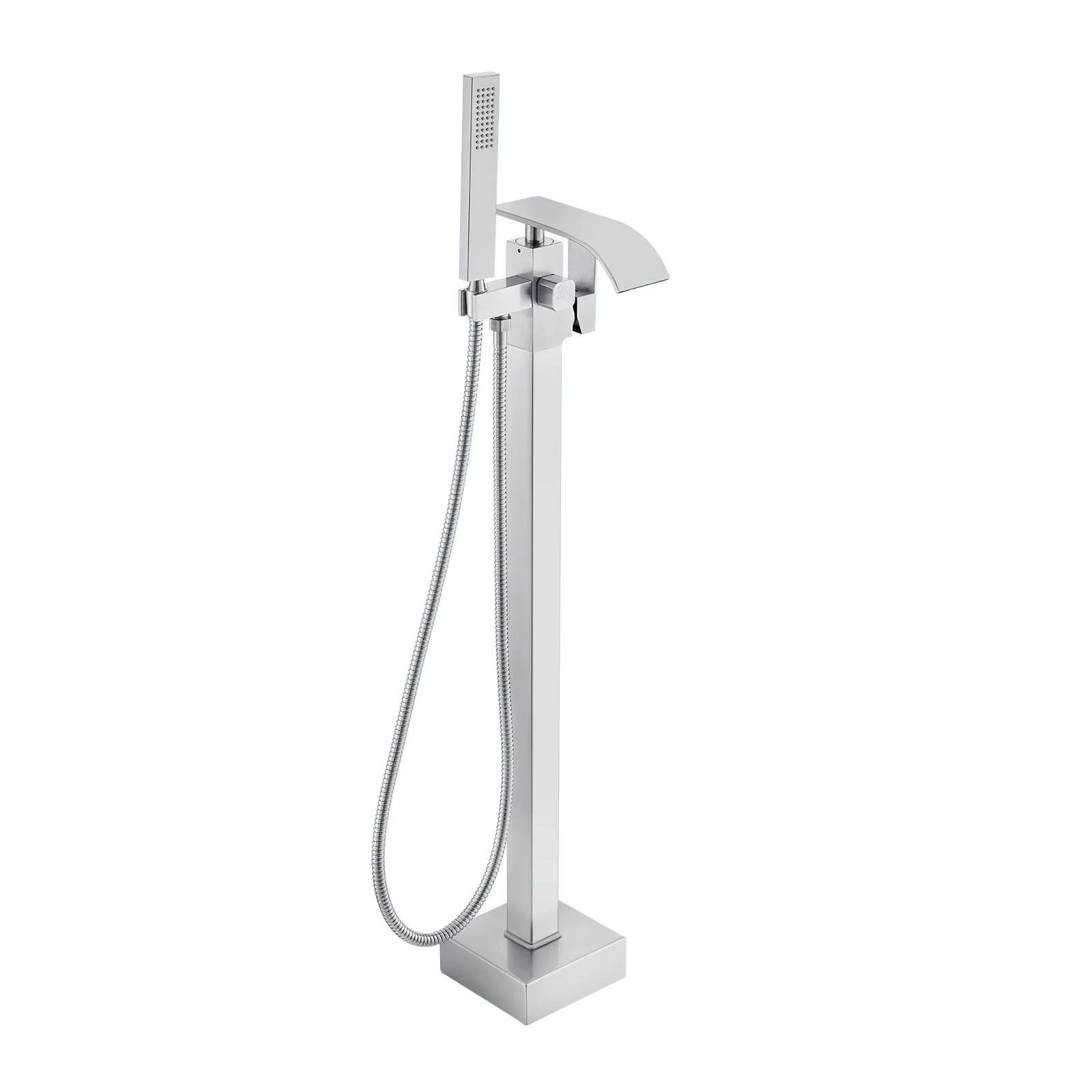 Freestanding Bathtub Faucet, Floor Mount, Freestanding Tub Filler, Shower Mixer Taps, Two Water Modes, 360° Swivel Spout, for Bathing & Showering Pet Bathing Cleaning Drains Toilet Flushing - Image 7