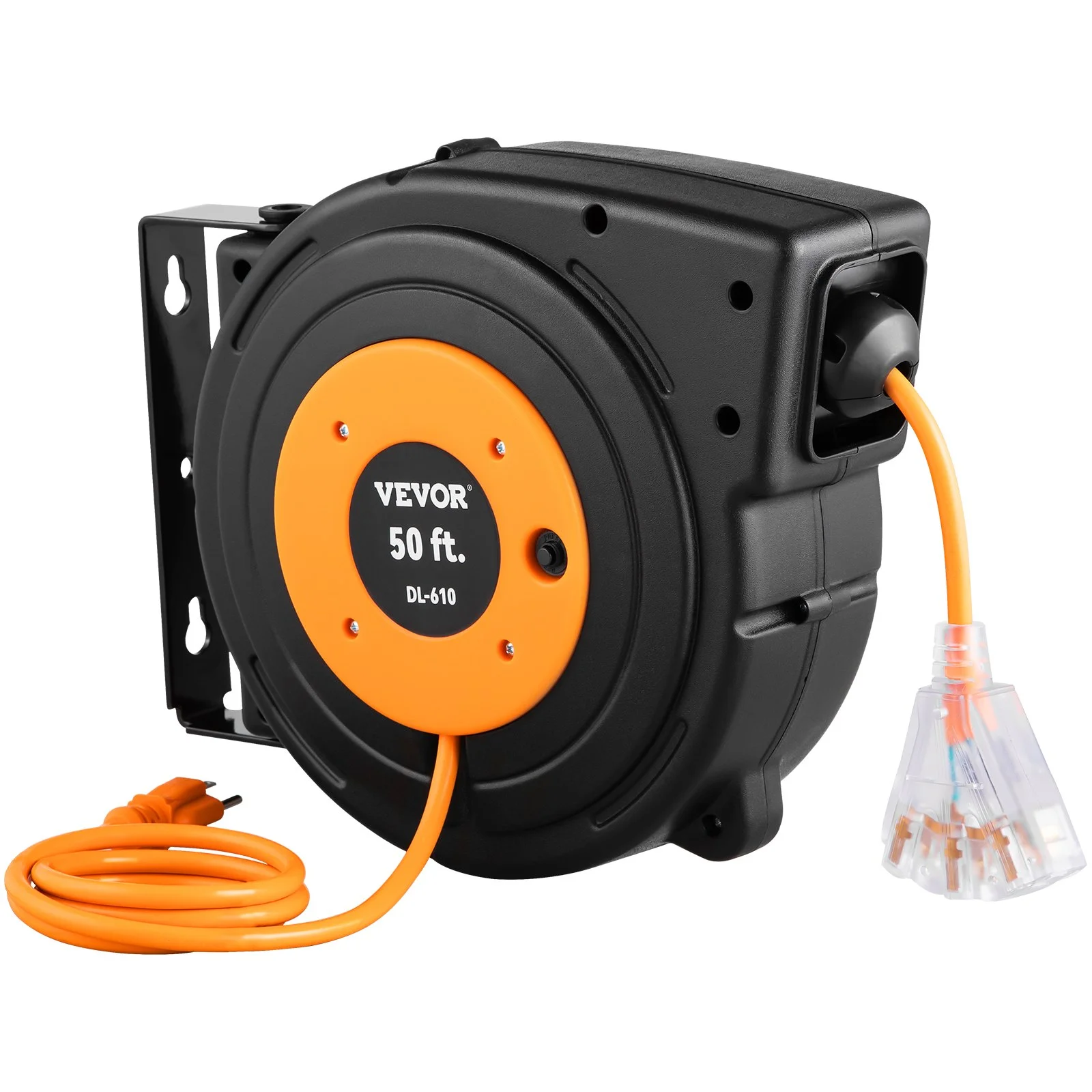 50ft Retractable Extension Cord Reel 14AWG/3CSJTOW Power Cord Reel - Image 12