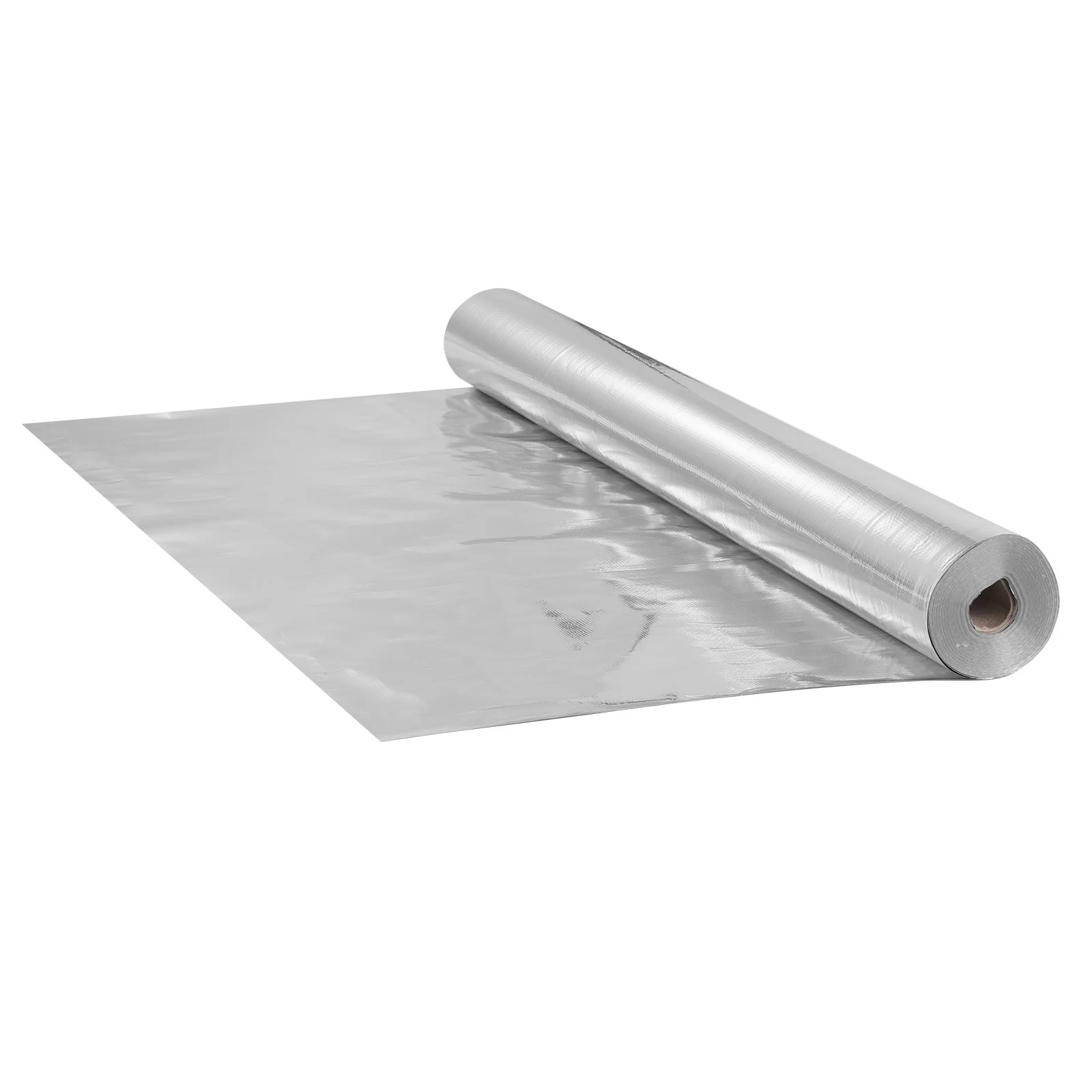 Double Reflective Insulation Roll, Woven Fabric Radiant Barrier, 6.5 Mil 48 in x 250 ft, Aluminum Foil PE Woven Cloth Heat Reflective Shield, Thermal Insulation Roll for Window RV Roof - Image 7