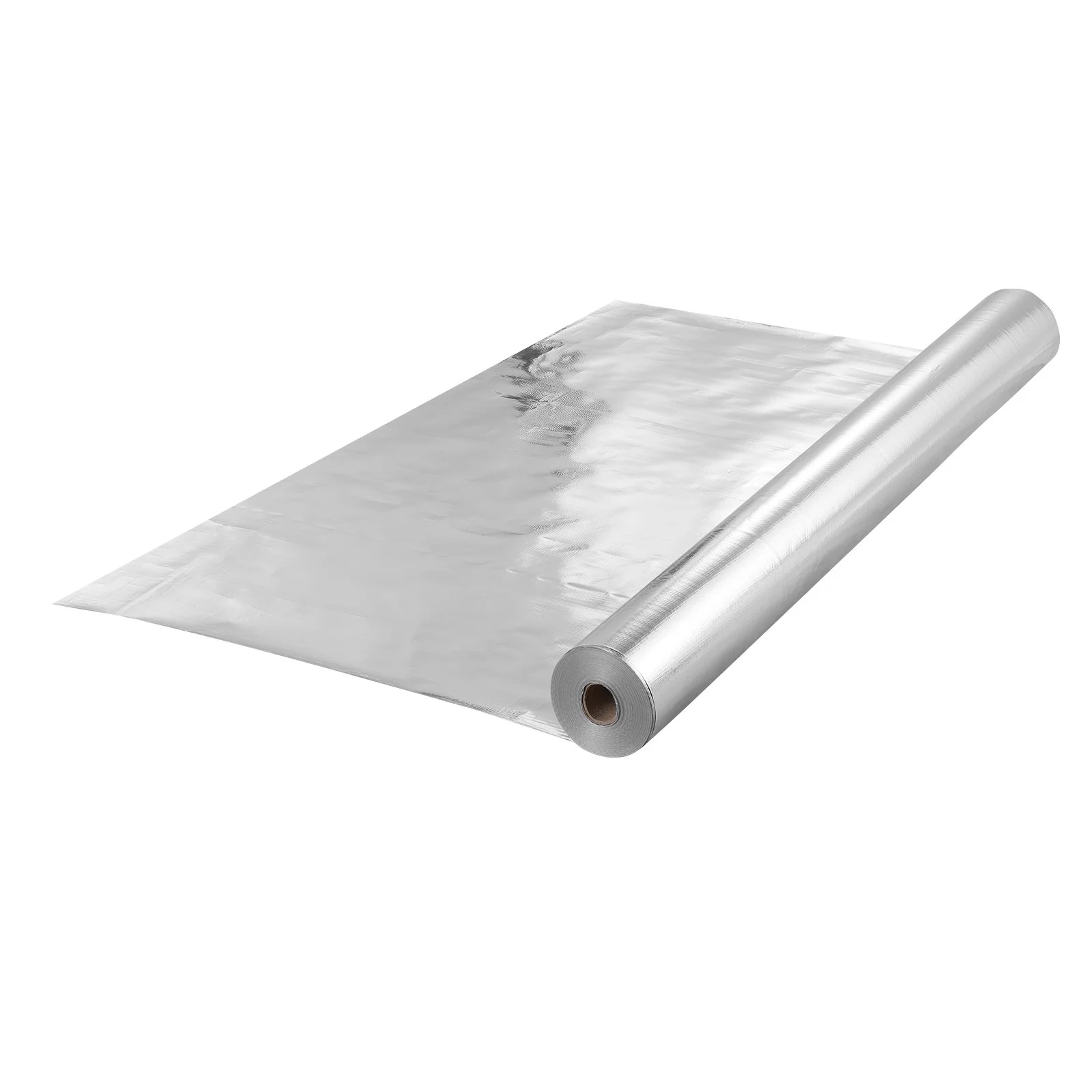 Double Reflective Insulation Roll, Woven Fabric Radiant Barrier, 6.5 Mil 48 in x 250 ft, Aluminum Foil PE Woven Cloth Heat Reflective Shield, Thermal Insulation Roll for Window RV Roof - Image 6