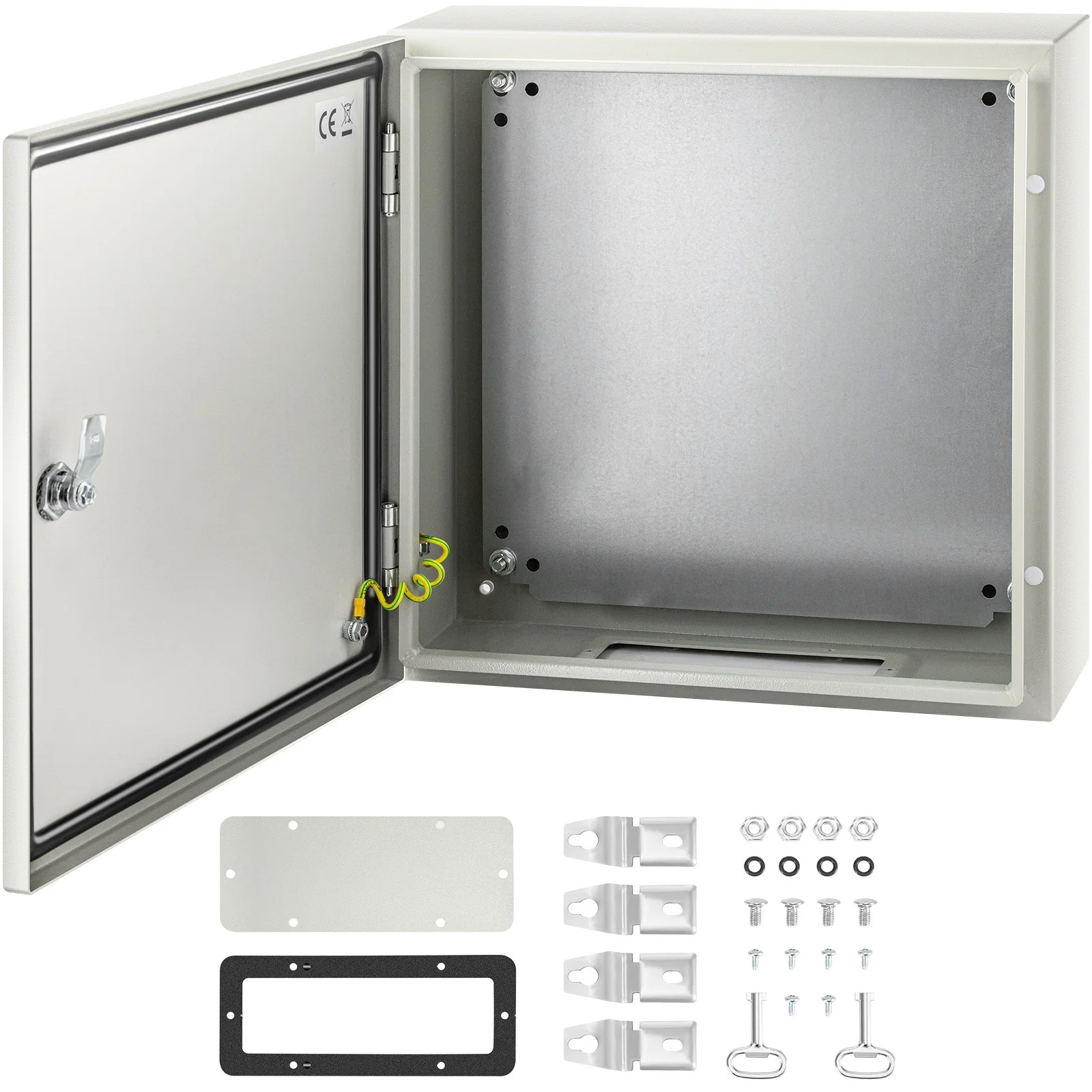 NEMA Steel Enclosure, 16 x 16 x 6'' NEMA 4X Steel Electrical Box, IP66 Waterproof & Dustproof, Outdoor/Indoor Electrical Junction Box, with Mounting Plate