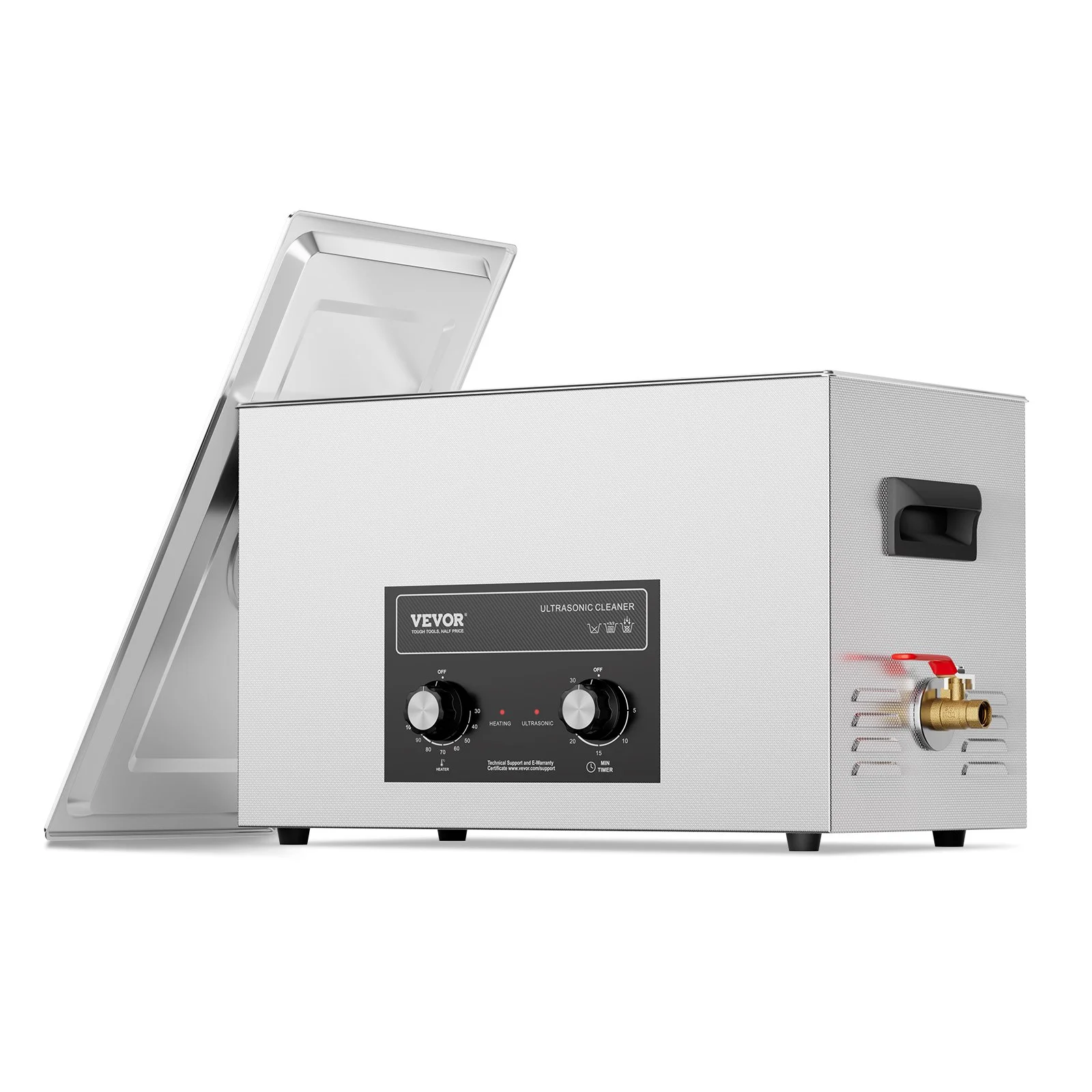 30L Ultrasonic Cleaner with Heater Timer & Basket, Professional Digital Sonic Cavitation Machine, 360W Cleaning Machine for Lab Tools, Metal Parts, Carburetor, Brass, Auto Parts, Engine Parts