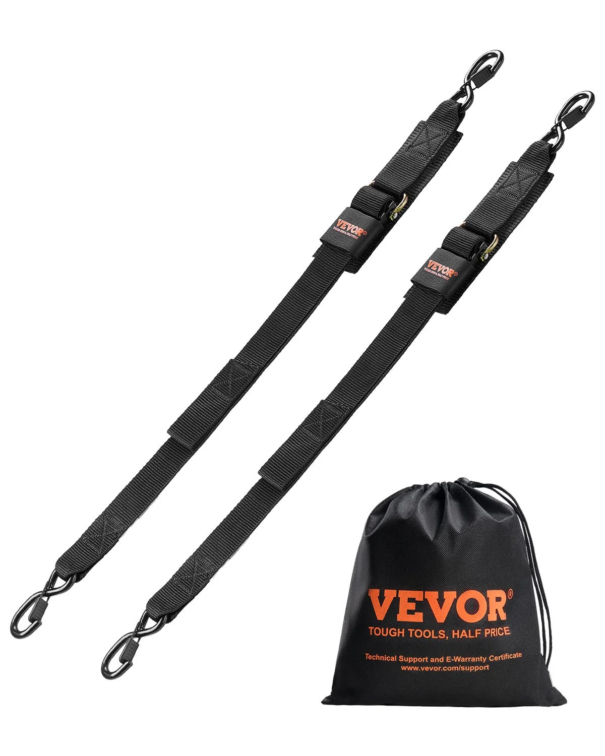 Retractable Ratchet Straps, 2 in x 4 ft Ratchet Tie Down Straps with Security Lock S Hooks, 2 Pack Heavy Duty Ratchet Tie Down Straps with 1500 lbs Break Strength, for Trailers, Vehicles, Boat