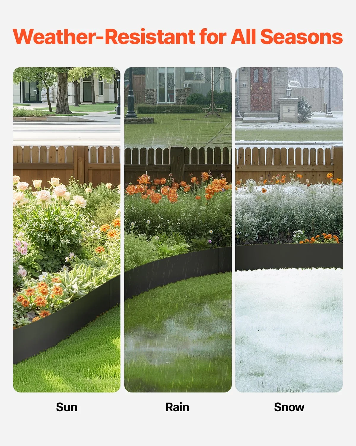 Steel Landscape Edging, 4 Packs 40 x 6 in Rust-Resistant Metal Landscape Edging, Bendable Garden Edging Border, Heavy Duty Lawn Edging, Easy-to-Install, Flower Bed Yard Pathway Divider Black - Image 9