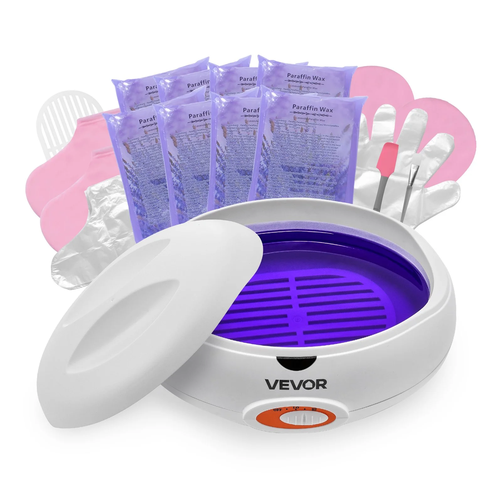Paraffin Wax Machine for Hands and Feet, 2000ML Professional Paraffin Wax Warmer, Low/High 2-Level Temperature Control Paraffin Bath Moisturizing Kit for Skin Hydration, Home Spa, Beauty Salons