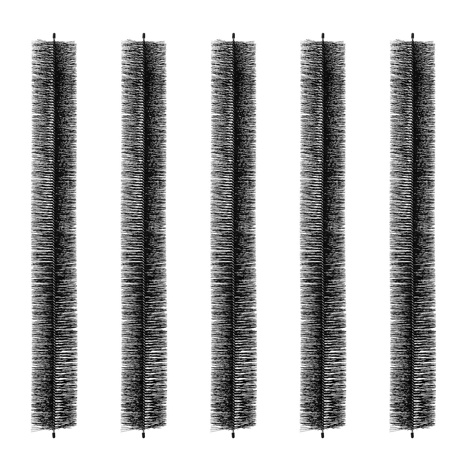 Gutter Brush, 15 Feet Total Length 4.33 inch Diameter Gutter Cleaning Tools, Ground-Level Gutter Brush Leaf Guard for 5 Inch Gutters, Easily Clear roof Leaves and Debris, 5 Pack