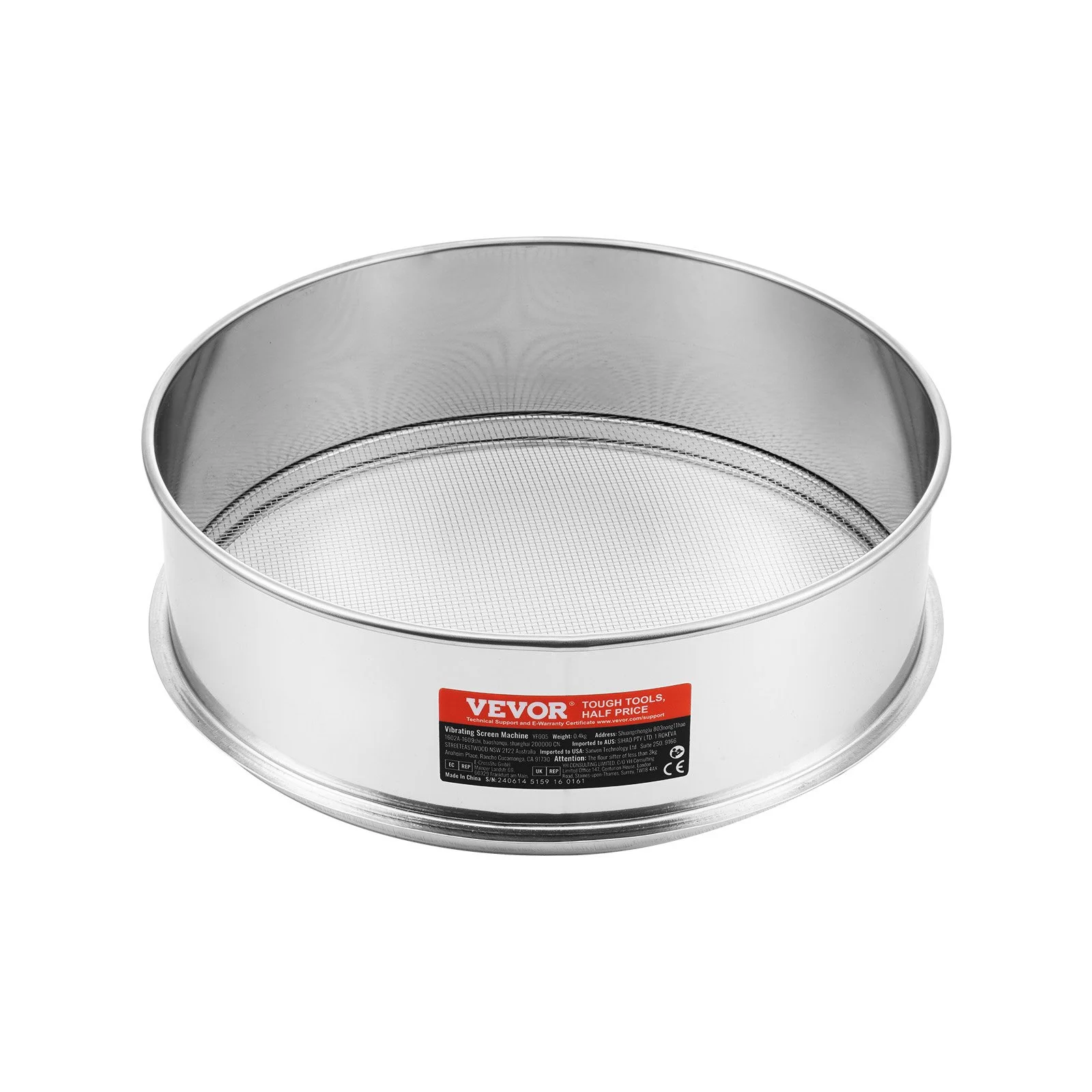 Flour Sieve Fine Mesh, 12 Mesh Flour Sifter, 304 Stainless Steel Fine Mesh Sifter Food-grade, Dia. 12.6" Fine Mesh Strainers for Baking, 5 Sizes Mesh hole for Mungbean, Rice, Flour, Pearl Powder - Image 4