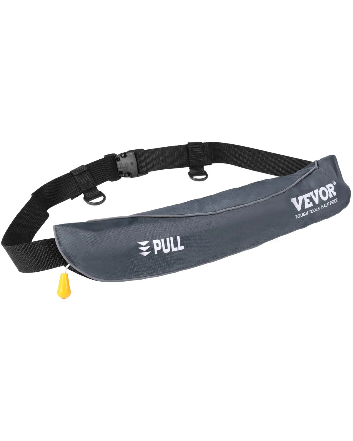 Manual Inflatable Belt Pack for Adults, 105N Buoyancy, Over 80 Pounds and Up to 59 in Waist Adjustable, Inflatable PFD Waist for SUP Paddelboarding, Kayaking, Gray (CO2 Cylinder Not Included)