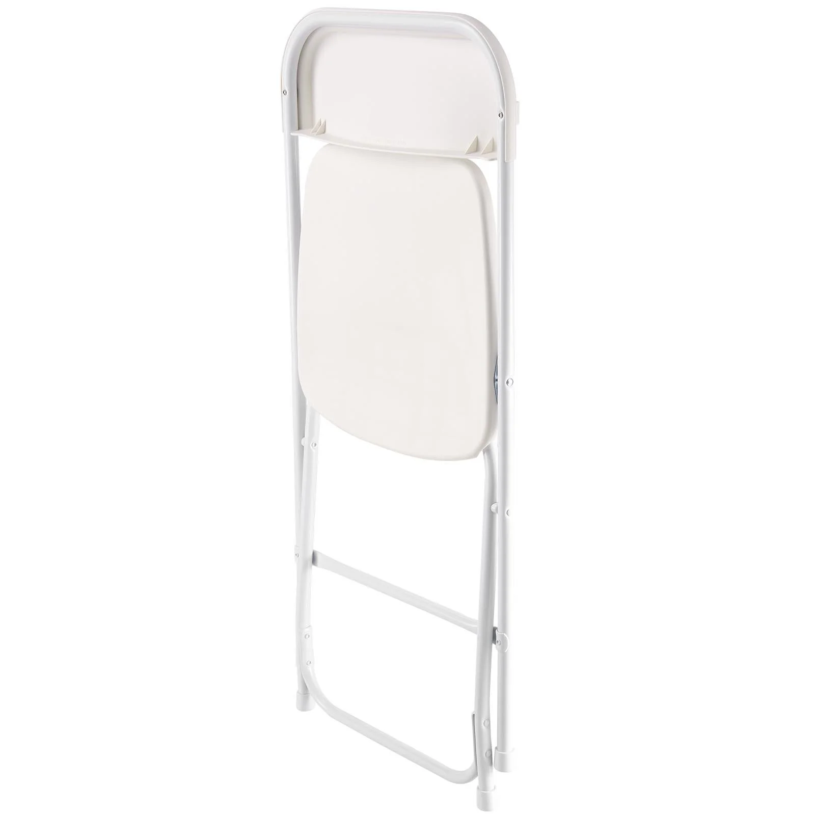 6 Pack Folding Chairs, Foldable Plastic Chairs with Heavy Duty Metal Frame, Portable Folding Card Table Chairs, Stackable Indoor Outdoor Seats for Home, Yard, Garden, Parties, Events, White - Image 5