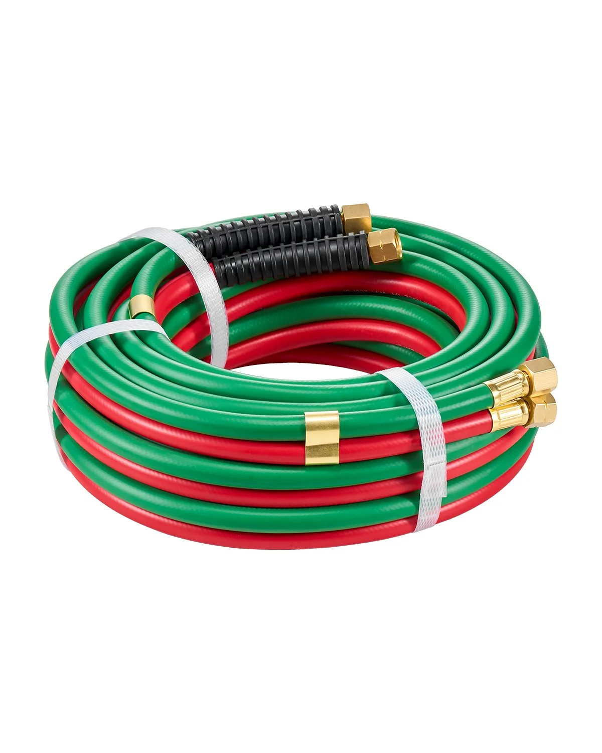 Oxygen Acetylene Hose, 1/4-Inch x 25FT Oxy Acetylene Hose with 9/16"-18 B Fitting, 300PSI T Grade Welding Cutting Torch Twin Hose, Compatible with Oxygen, Acetylene, Propane and Other Fuel Gases