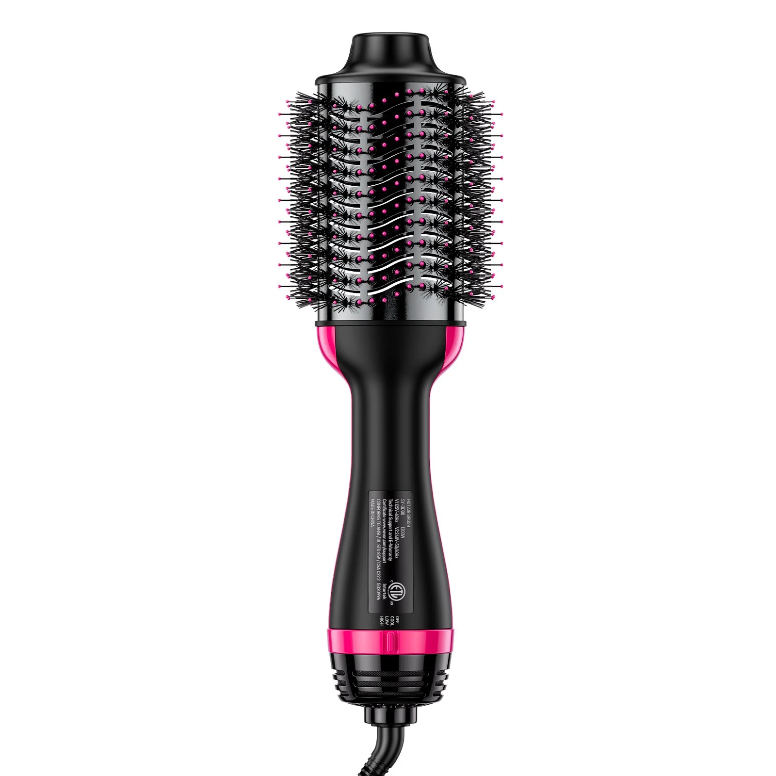 Hair Blow Dryer Brush, 4 in 1 Ionic Hair Styler and Volumizer with Electroplated Titanium & 2.95" Ceramic Coating Oval Barrel, Dual Voltage 110V/240V Hot Air Styling Brush for Salon Home Travel - Image 7
