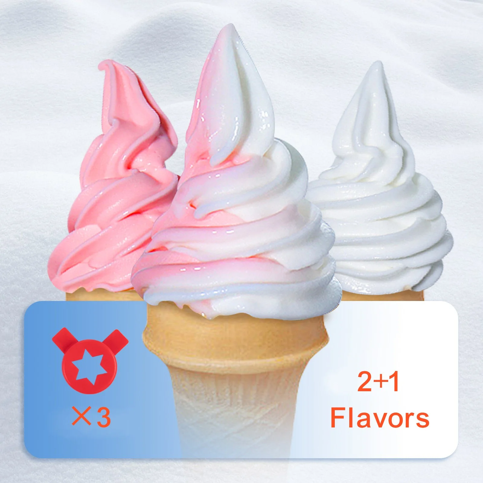 Commercial Ice Cream Maker, 22-30L/H Yield, 2350W Countertop Soft Serve Machine with 2x6L Hopper 2L Cylinder LCD Panel Puffing Shortage Alarm, Frozen Yogurt Maker for Restaurant Snack Bar, Silve - Image 7