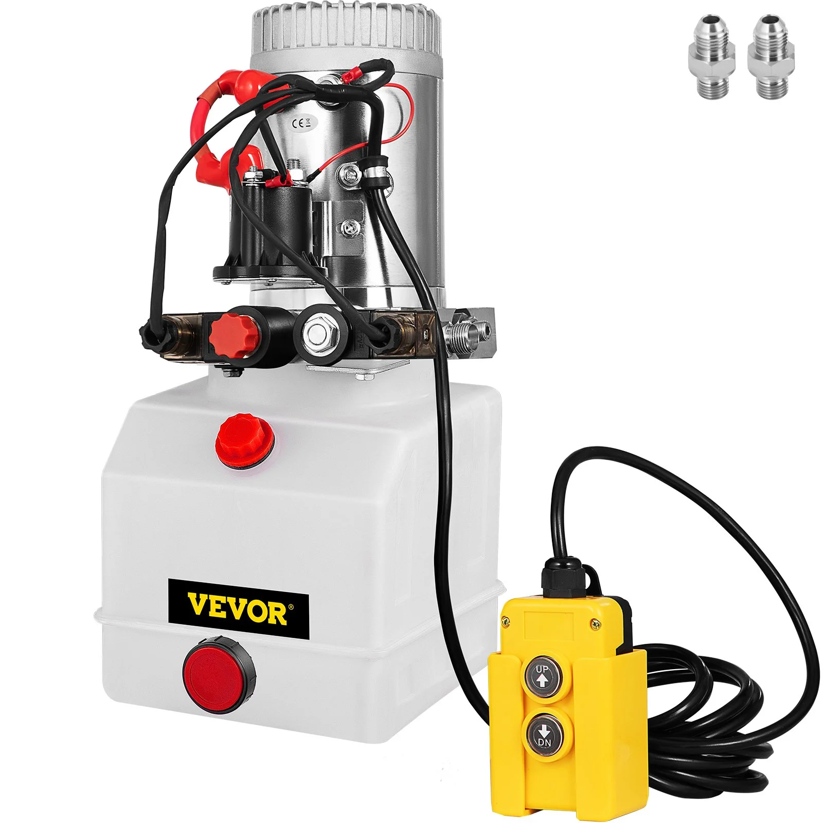 Hydraulic Pump Electric Hydraulic Pump 3 Quart Double Acting Metal Reservoir for Dump Trailer