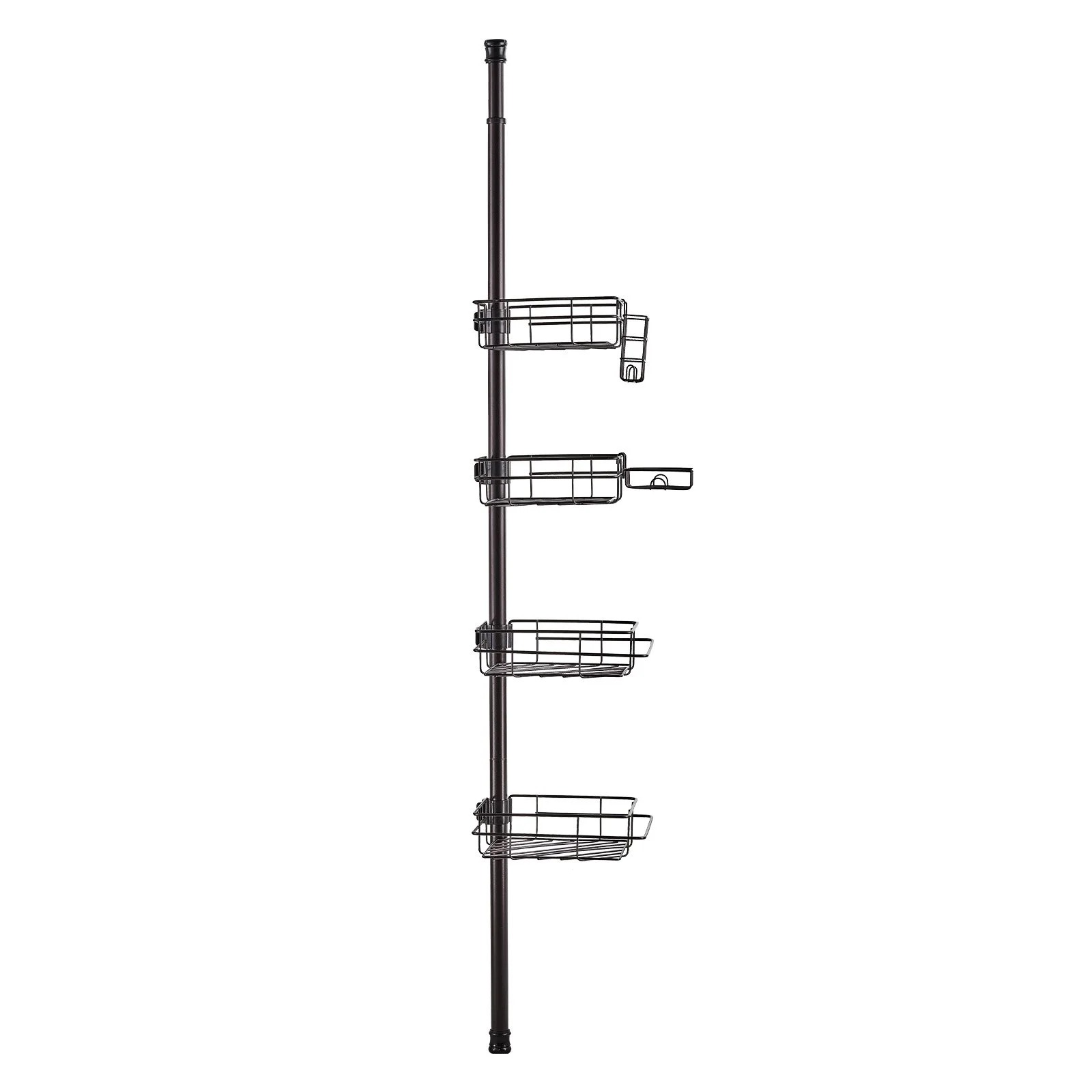 Shower Corner Caddy Tension Pole, 42" to 114" High, Multi-Functional Shower Tension Pole with Strong Load-Bearing Tray, Rust-Proof Easy-to-Install Tension Pole, Fit for Bathroom & Washroom - Image 12