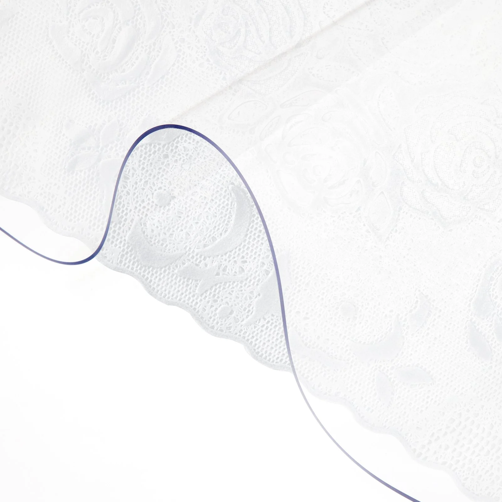 Plastic Table Cover 42 x 78 Inch, 1.5 mm Thick Clear Table Protector, Rectangle Clear Desk Mat, Waterproof & Easy Cleaning for Office Dresser Night Stand