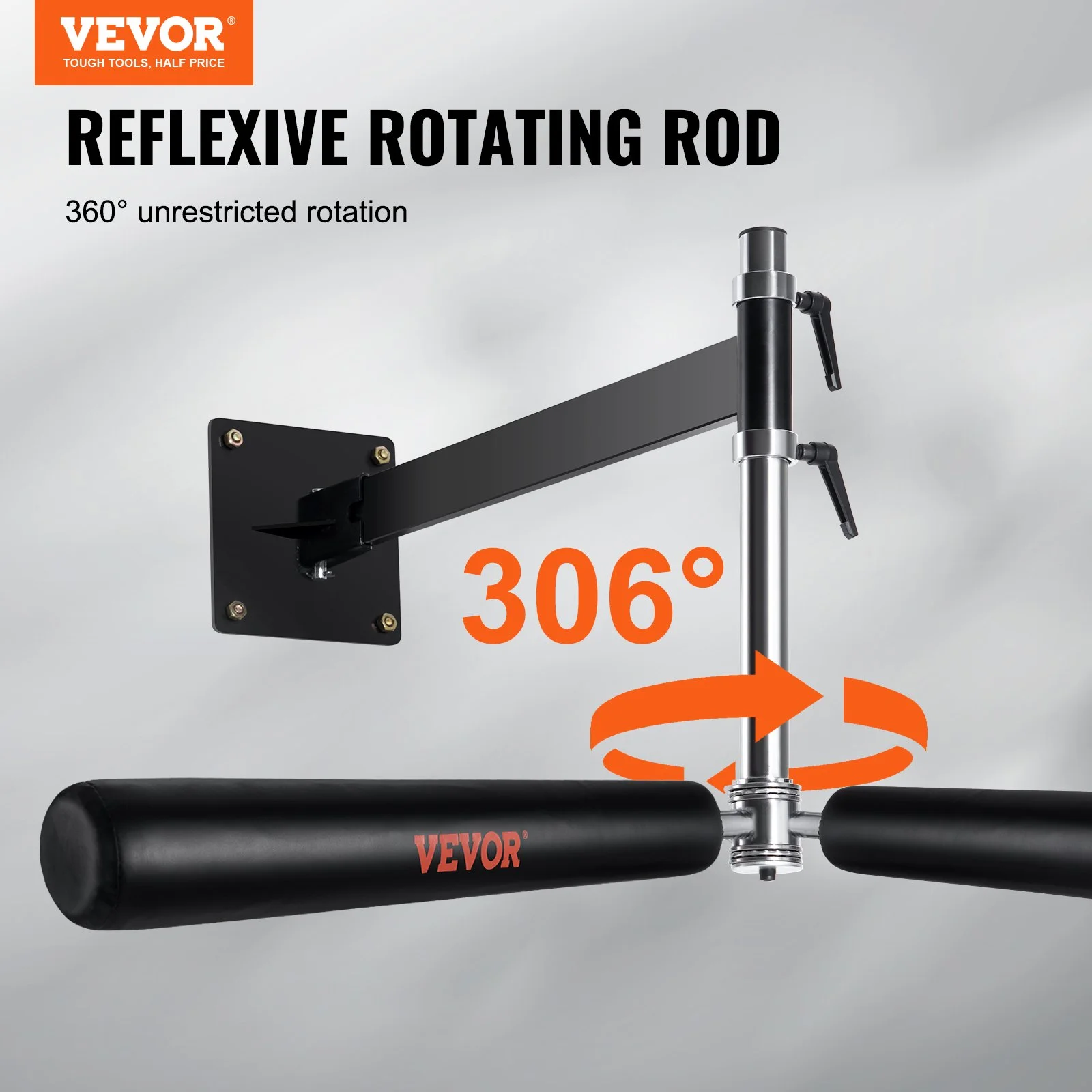 Wall Mount Boxing Spinning Bar, Adjustable Punching Spinning Bar, Boxing Speed Trainer with Gloves, Black Reflex Boxing Bar, Boxing Training Equipment for Kickboxing, MMA, Stress Relief, Fitness - Image 9
