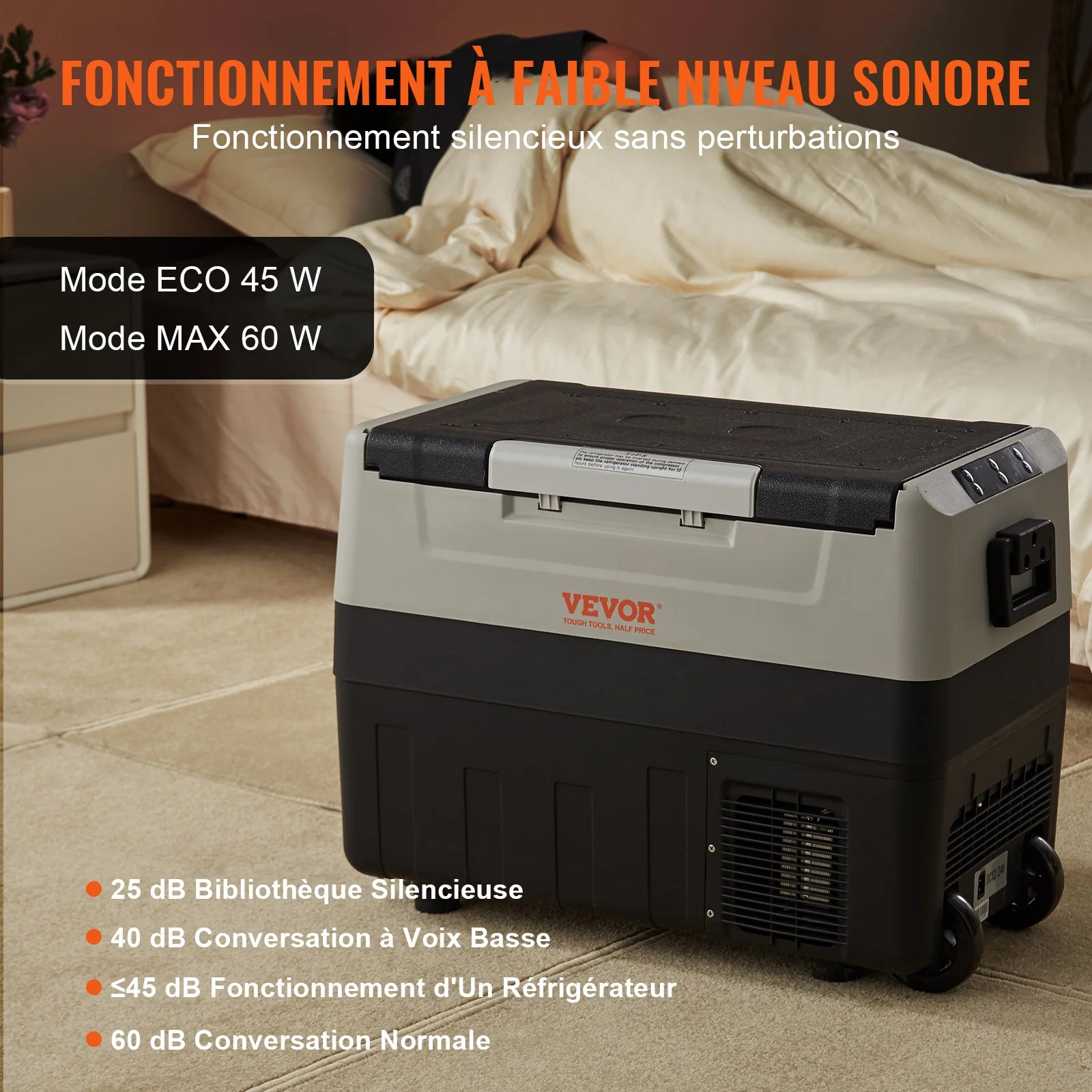 Car Refrigerator, 12 Volt Car Refrigerator Fridge, 48 QT/45 L Dual Zone Portable Freezer, -4℉-50℉ Adjustable Range, 12/24V DC and 100-240V AC Compressor Cooler for Outdoor, Camping, Travel, RV - Image 4