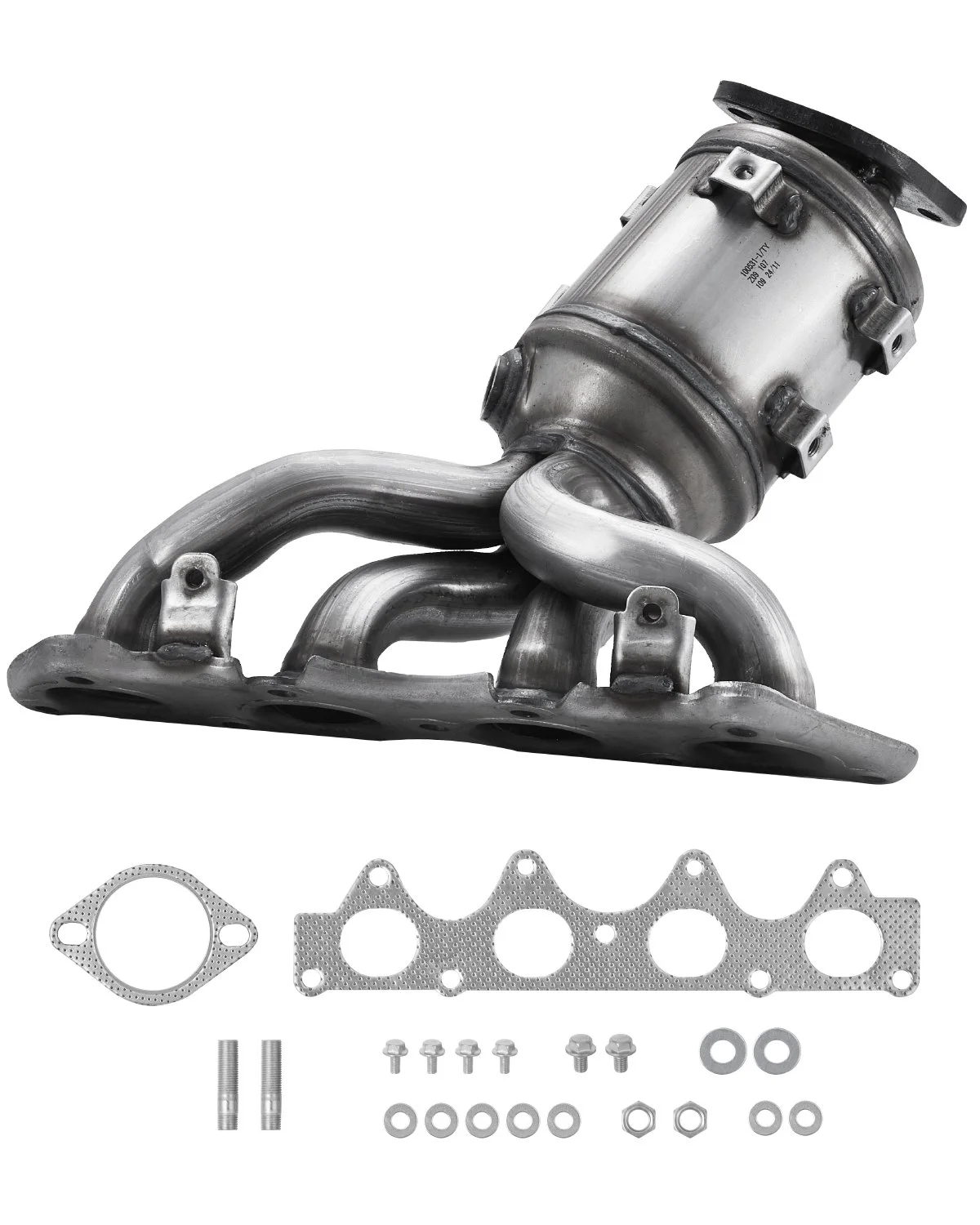 Catalytic Converter, Compatible with Kia Soul Rio/Hyundai Veloster Accent, 1.6L L4, Front, Replacement OE 674-891, 16680, Stainless Steel High Flow Converter, for Exhaust Gas Purification