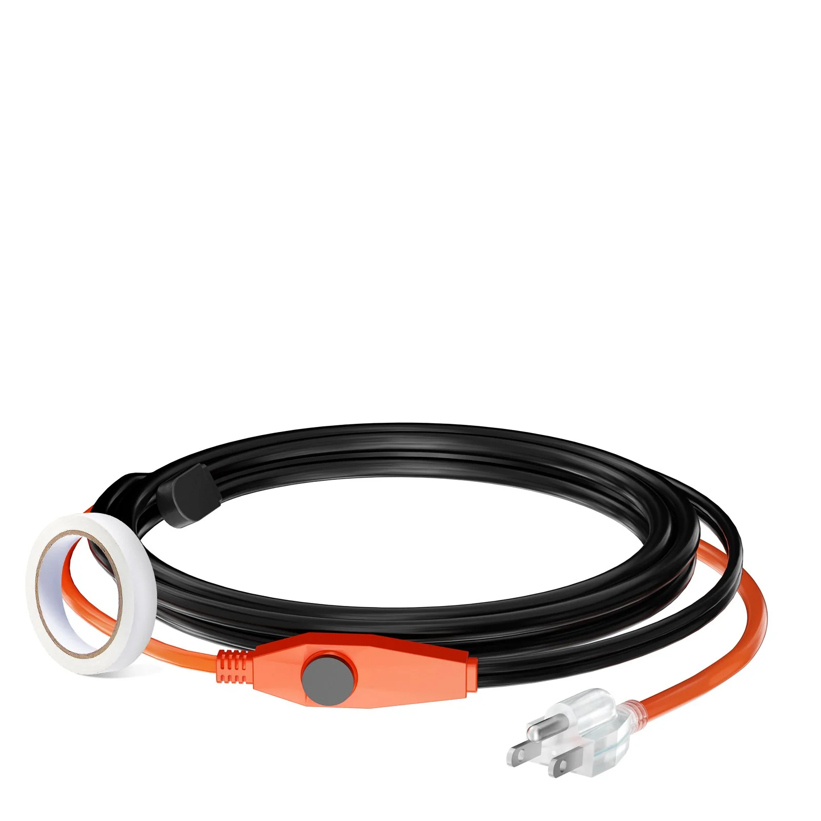 Pipe Heating Cable, 6FT 7W/FT Heat Tape for Pipes with Built-in Thermostat, Water Pipe Heat Cable Protects PVC Hose, Metal and Plastic Pipe from Freezing