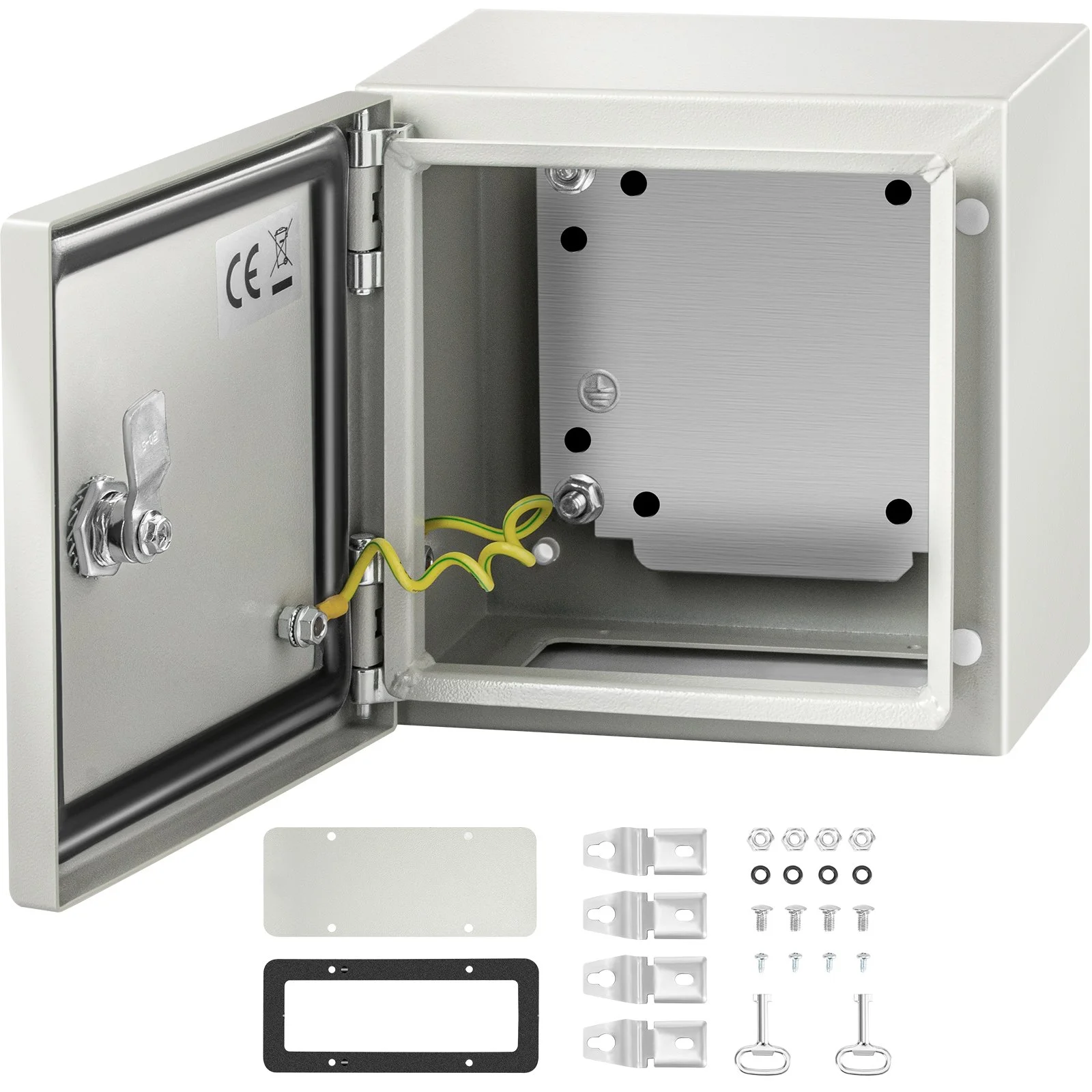 NEMA Metal Case, 8x8x6'' NEMA 4X Metal Electric Enclosure, IP66 Water & Dust Resistant, Suitable for Both Outdoor & Indoor Electrical Connections
